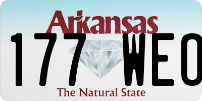 AR license plate 177WEO