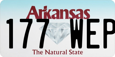 AR license plate 177WEP