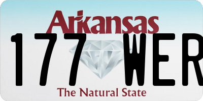 AR license plate 177WER