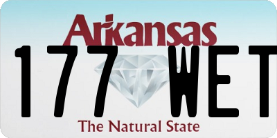 AR license plate 177WET