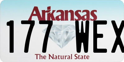 AR license plate 177WEX