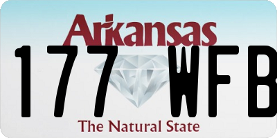 AR license plate 177WFB