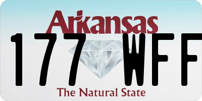 AR license plate 177WFF