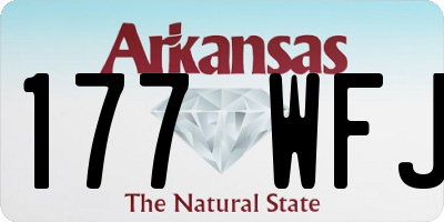 AR license plate 177WFJ