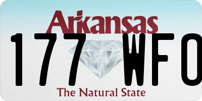 AR license plate 177WFO