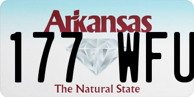 AR license plate 177WFU