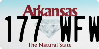 AR license plate 177WFW