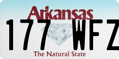 AR license plate 177WFZ