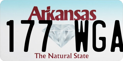 AR license plate 177WGA