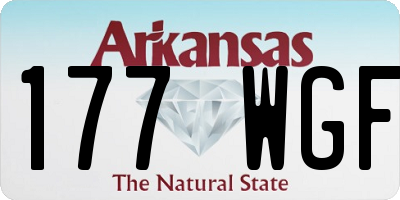 AR license plate 177WGF