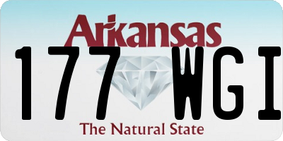 AR license plate 177WGI