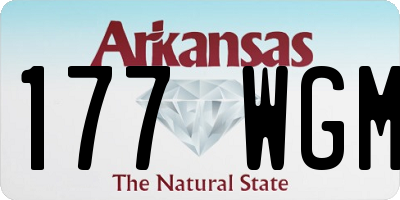 AR license plate 177WGM