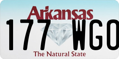 AR license plate 177WGO