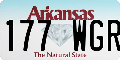 AR license plate 177WGR