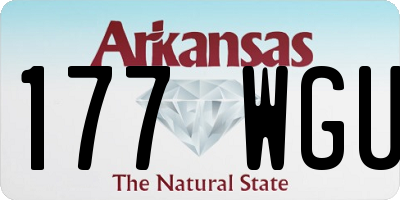 AR license plate 177WGU