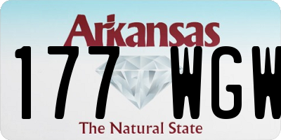 AR license plate 177WGW