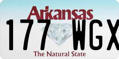AR license plate 177WGX