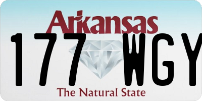 AR license plate 177WGY