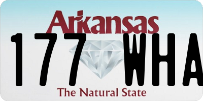 AR license plate 177WHA