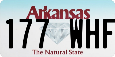 AR license plate 177WHF