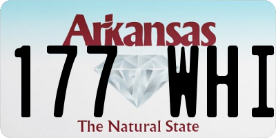 AR license plate 177WHI