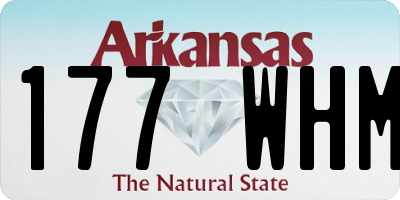 AR license plate 177WHM