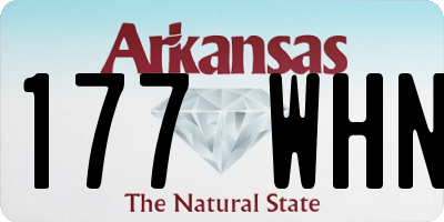 AR license plate 177WHN