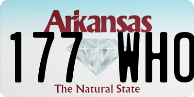 AR license plate 177WHO
