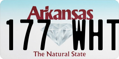 AR license plate 177WHT