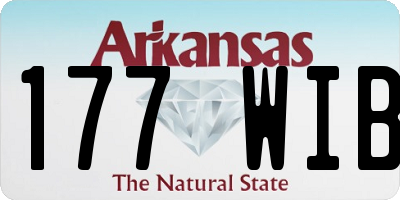 AR license plate 177WIB
