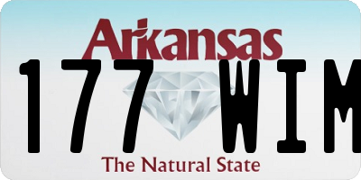 AR license plate 177WIM
