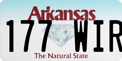 AR license plate 177WIR