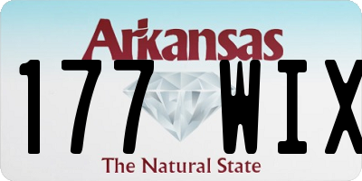 AR license plate 177WIX