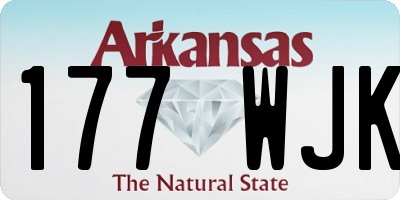 AR license plate 177WJK