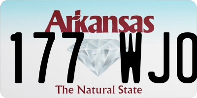 AR license plate 177WJO