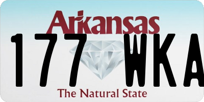 AR license plate 177WKA