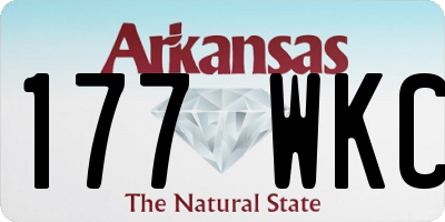 AR license plate 177WKC