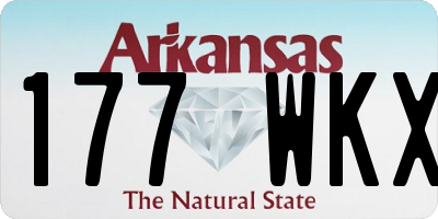 AR license plate 177WKX