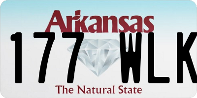 AR license plate 177WLK