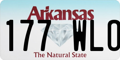 AR license plate 177WLO