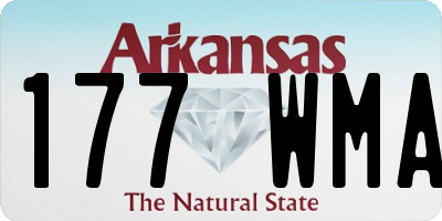 AR license plate 177WMA