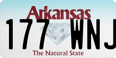 AR license plate 177WNJ