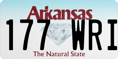 AR license plate 177WRI
