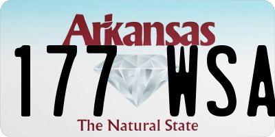 AR license plate 177WSA