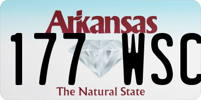 AR license plate 177WSC