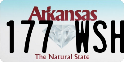 AR license plate 177WSH