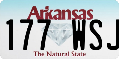 AR license plate 177WSJ