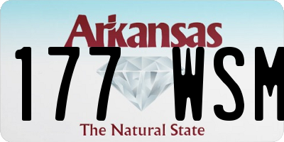 AR license plate 177WSM