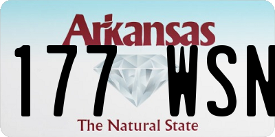 AR license plate 177WSN