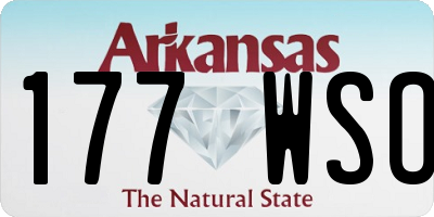 AR license plate 177WSO